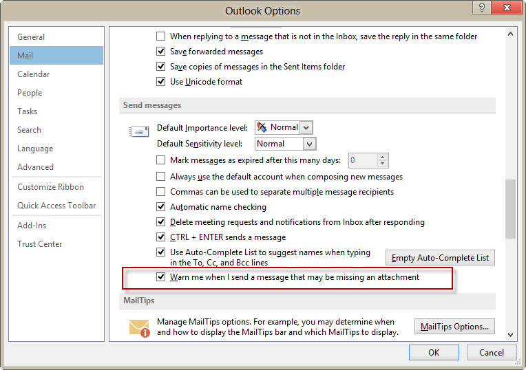 outlook 2016 attach file disappears